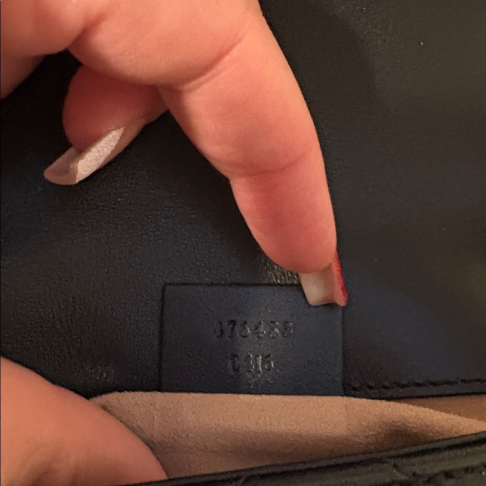 Gucci Black Leather Mini Bag with Gold Chain - Picture 6 of 6